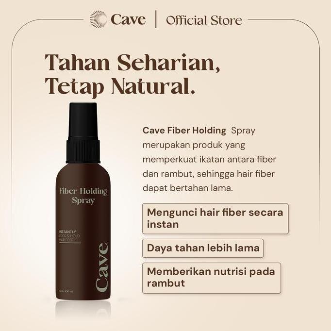 Rosandi.Rose - Cave Hair Fiber 25G + Fiber Holding Spray - Penebal Rambut Instan