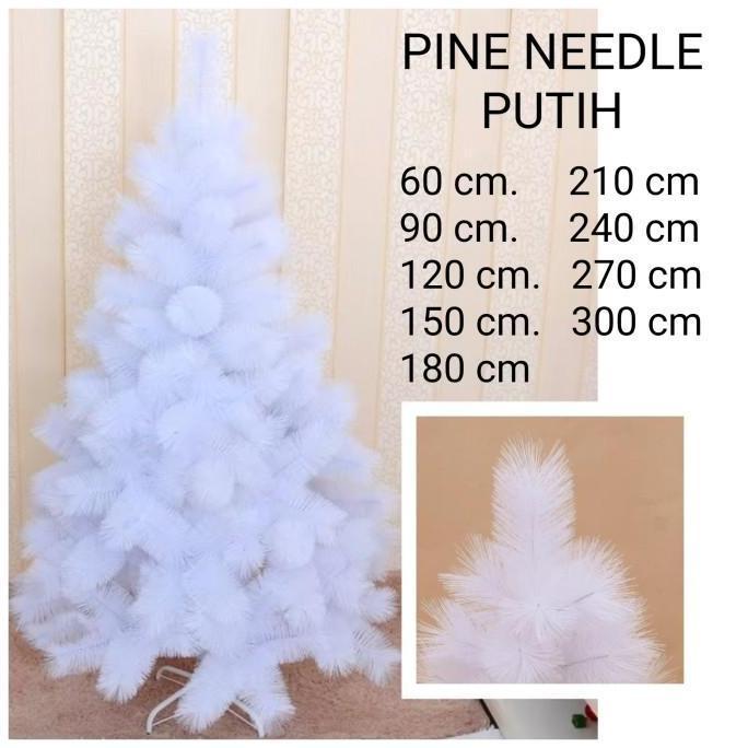 Promo [ 210cm 240cm 270cm 300cm ] Pohon Pine Needle Jumbo Putih Salju Christmas Tree Pohon Natal 3 m