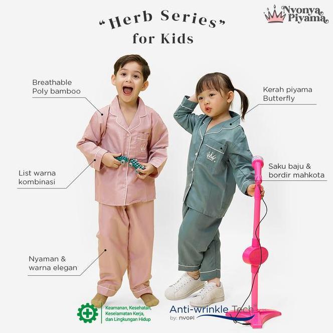 Nyonya Piyama Poly Bamboo Set Piyama Lengan Panjang Anak Vol 2