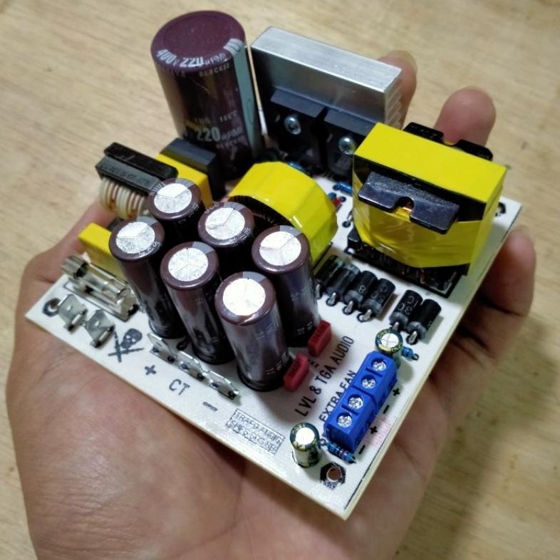 Power supply PSU smps SOS HB mini 10a daya 800watt ct 80-35volt halfbridge trafo suplay audio sound 
