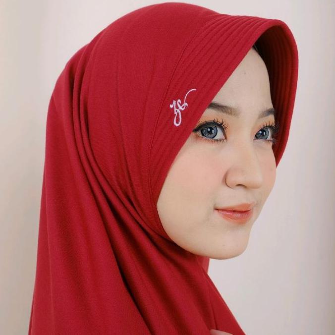 Jilbab pet antem kaos bordir syahira xxl