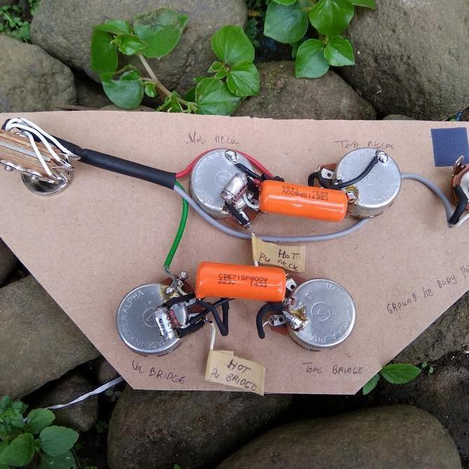 Prewiring Gitar SG 50s Gibson Epiphone Wiring Harness Treble Bleed