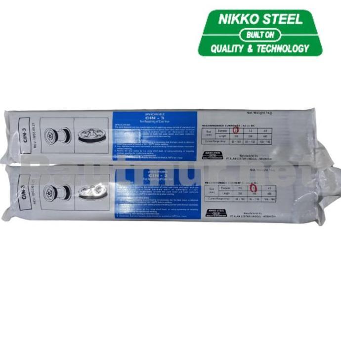 Miliki (1Kg) Kawat Las Nikko Cin3 3.2Mm X 300Mm - Kawat Las Besi Cor Ancuran