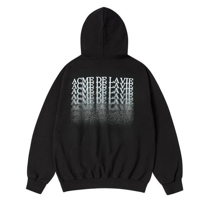 ADLV Noise Motion Logo Hoodie Black - Hoodie Oversize Wanita Pria Original Acme de la vie