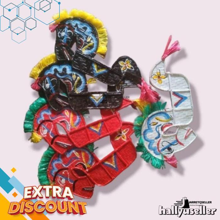 New Paket Setelan Reog Ponorogo|Lengkap Kostum Jaranan Anak|Set Lengkap Reog Anak|Jaran Pecut Topeng