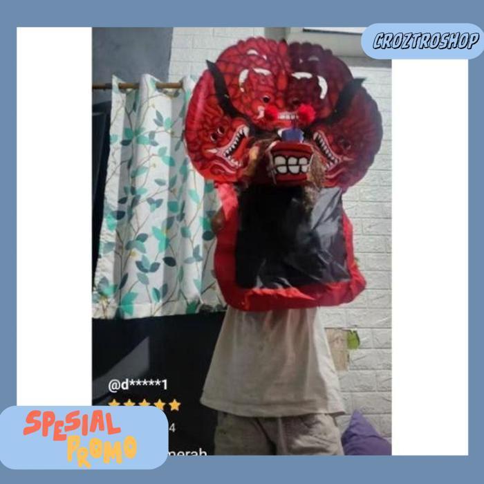 Barongan Anak Kayu Spons Caplokan Devil Reog Ponorogo Asli | Mainan Tradisional Jaranan Br 1114