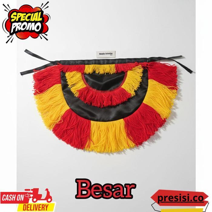 Embong Jaranan Reog Merah Kuning Rumbai Hias Kuda Lumping / Aksesoris Kostum Reog Ponorogo Handmade 