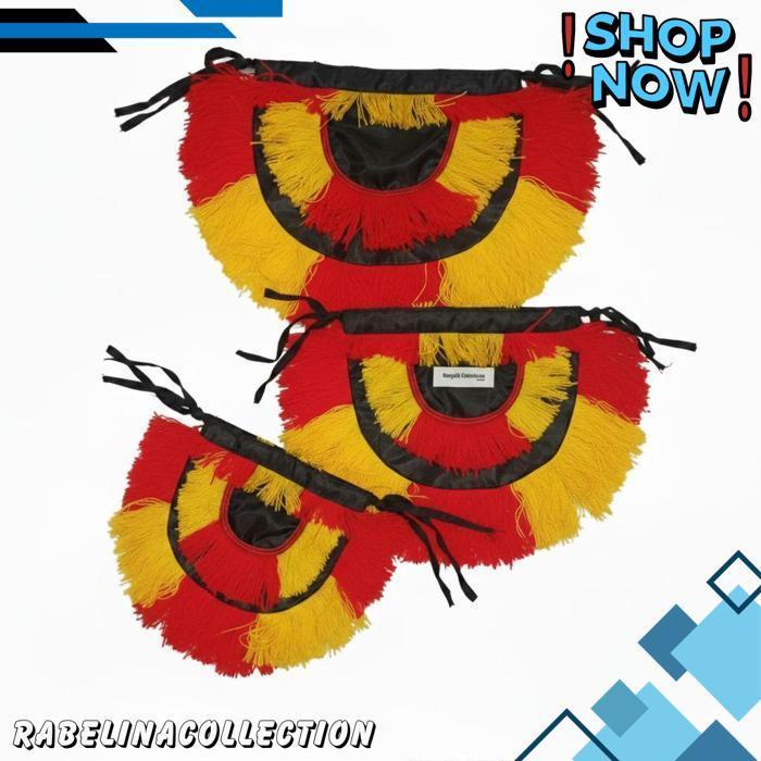 Embong Jaranan Reog Merah Kuning Rumbai Hias Kuda Lumping / Aksesoris Kostum Reog Ponorogo Handmade 