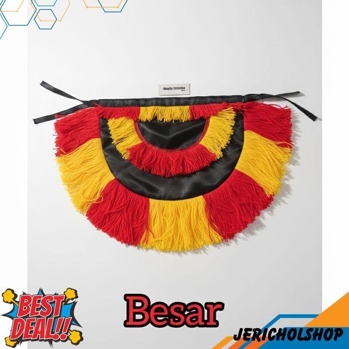 Embong Jaranan Reog Merah Kuning Rumbai Hias Kuda Lumping / Aksesoris Kostum Reog Ponorogo Handmade 