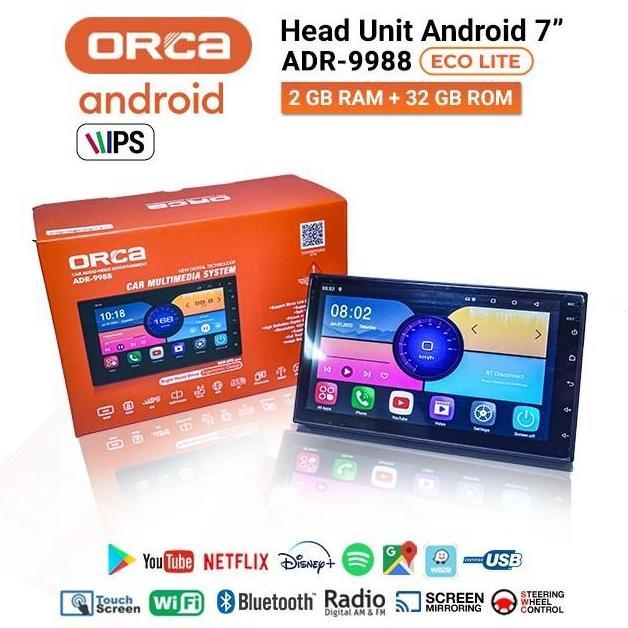 Head Unit Android Orca Eco Lite 7 inch - Orca ADR 9988 7inch 2/32 - Orca Eco 7 inch 2/32
