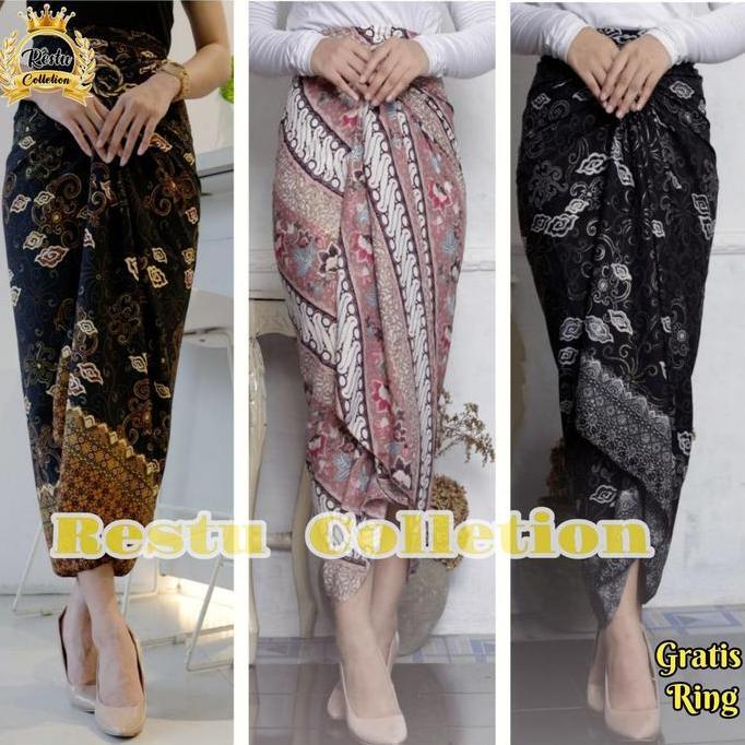 DV204 - ROK LILIT BATIK BAWAHAN KEBAYA WISUDA Kondangan Tunangan wanita Kain Maxi Motif Panjang Bela