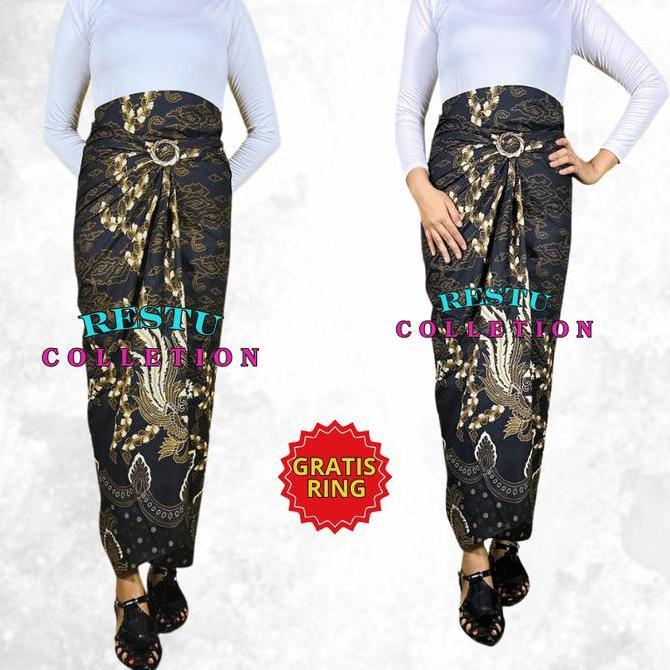 DE125 - Rok Lilit Warp Skirt Serut Songket Jumputan Batik Panjang Wanita Bawahan Kebaya Kondangan Ni