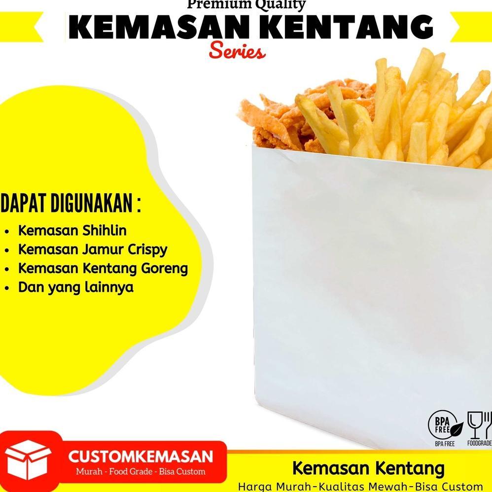 Bisa Cod Kemasan Kentang Goreng / Kantong Kentang Goreng / Kantong Kertas Kentang Goreng / Bungkus K