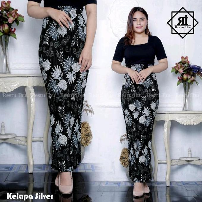 DV51 - Rok Prisket Batik Katun Silk Rok Kebaya Rok Kondangan Wanita Rok Wisuda Remaja Panjang Rok Sp