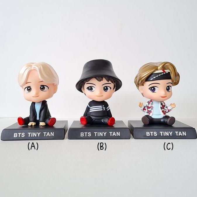 Pajangan Dashboard Mobil Kepala Goyang - Bobblehead BTS TINY TAN