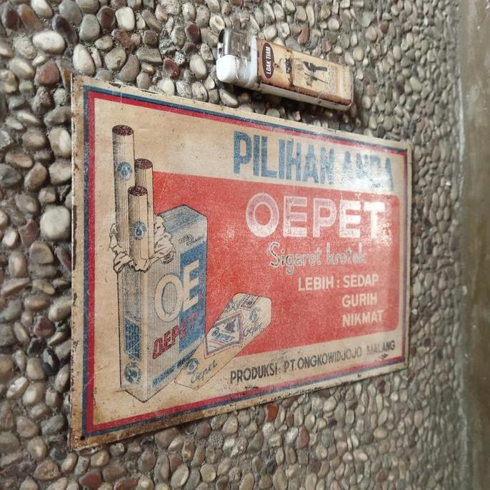 Pajangan Vintage NOS Iklan Seng Oepet Orange Kecil