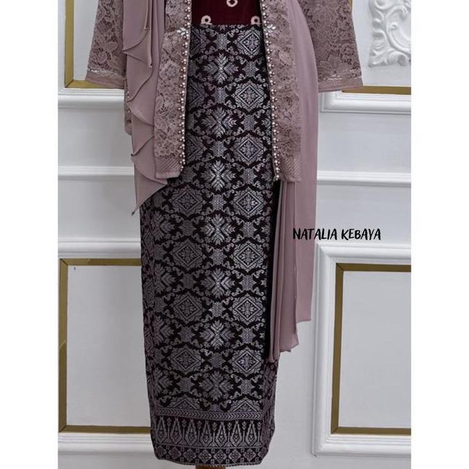 DS94 - Rok Songket Span Pinggang Karet || Rok Span Warna Terbaru || Bawahan Kebaya Modern || Songket