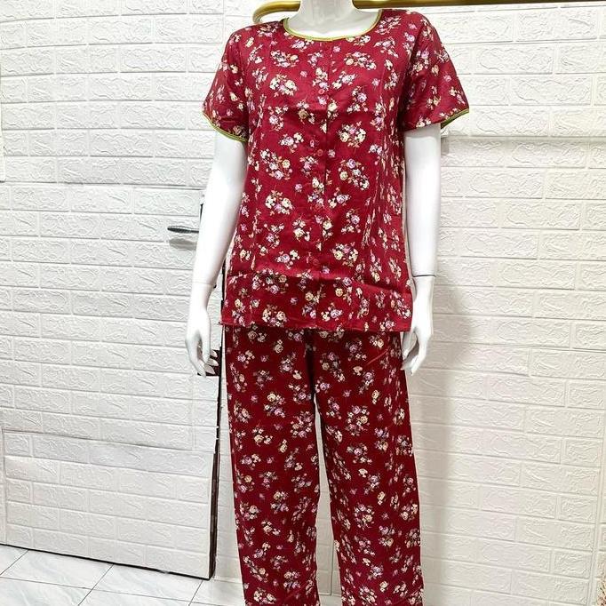 DE46 - Piyama Cp SETELAN L Ld 110cm Katun Sabata Halus pretty girl