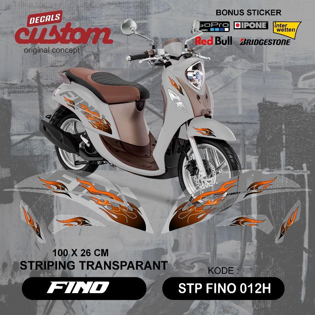 striping transparan yamaha fino stiker api transparan motor yamaha fino decal