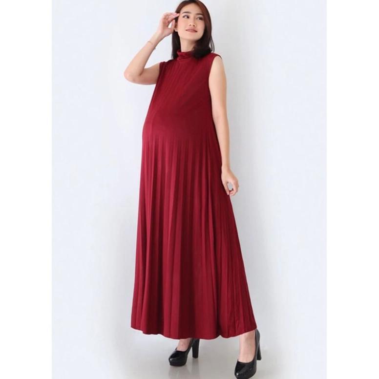 BAJU HAMIL// Inner dress Plisket hamil //Dress Bumil // Gamis Plisket