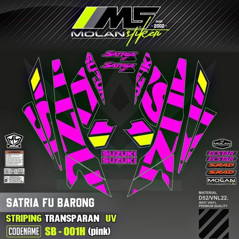 Decal Sticker Striping Variasi Transparan Uv Satria Fu Barong Livery Ecstar Raider R Suzuki Satria F