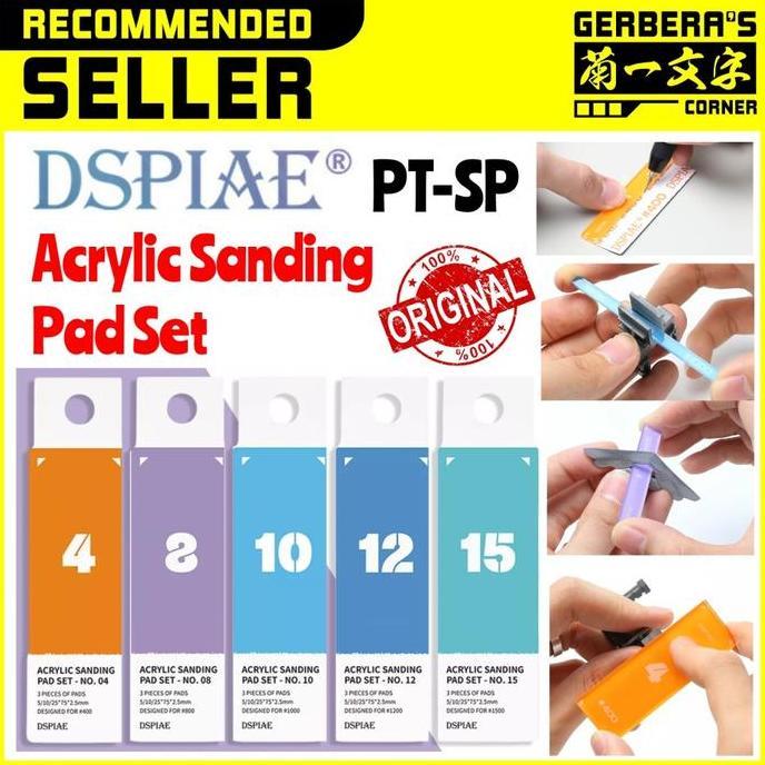 DSPIAE Acrylic Sanding Pad Set PT-SP Sanding Stick Adhesive Sandpaper