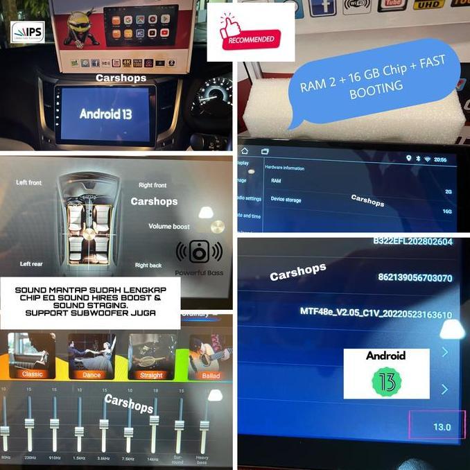 Headunit Android 9 Inch & 10 Inch Ram 2 GB Universal Double Din Mobil