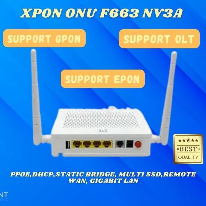 ONU XPON F663NV3A ONT GPON EPON WIFI MODEM SUPPORT OLT GPON & EPON