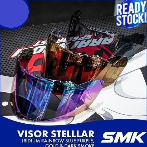 VISOR HELM SMK STELLAR | IRIDIUM | KACA SMK ORIGINAL