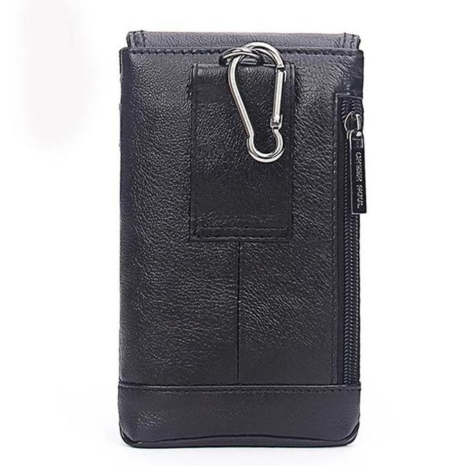 dompet hp pria pinggang kulit asli cheersoul sarung hp pria kulit 3227 Terlaris