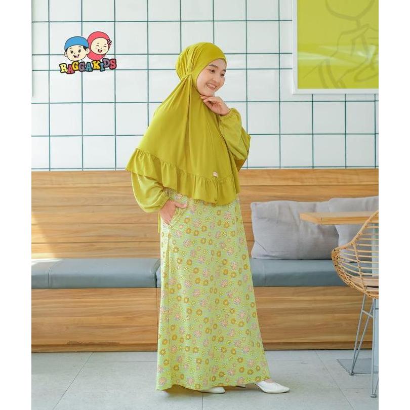 Raggakids gamis anak RG62 lime Terlaris