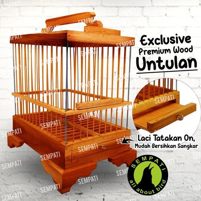 SEMPATI Kandang Sangkar Untul Untulan Burung Kecil Pleci Sirtu Cipoh Prenjak Gelatik Dll Cungkok Lok