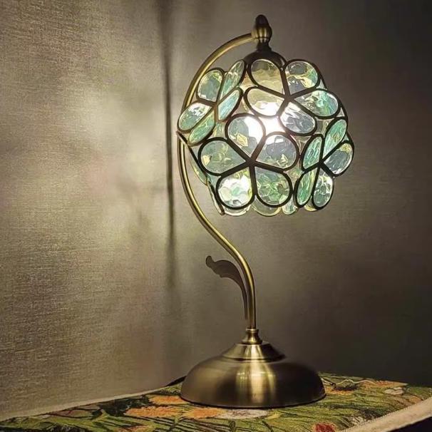 Bed Lamp Side Table Lamp Rounded Flower Lampu Meja Bunga