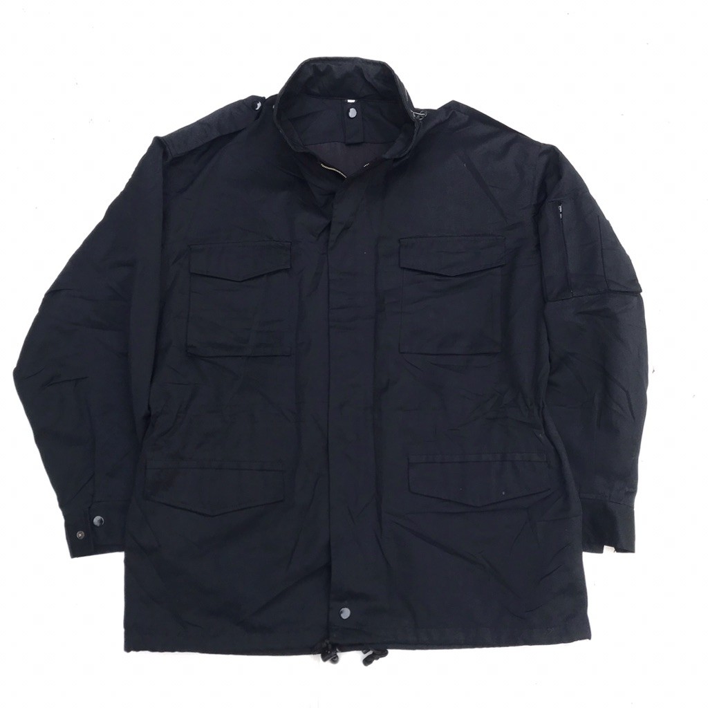 M65 Parka 4 pocket Solid Black jacket  Size XL alpha industries m65 parka jacket look alike  Fishtai