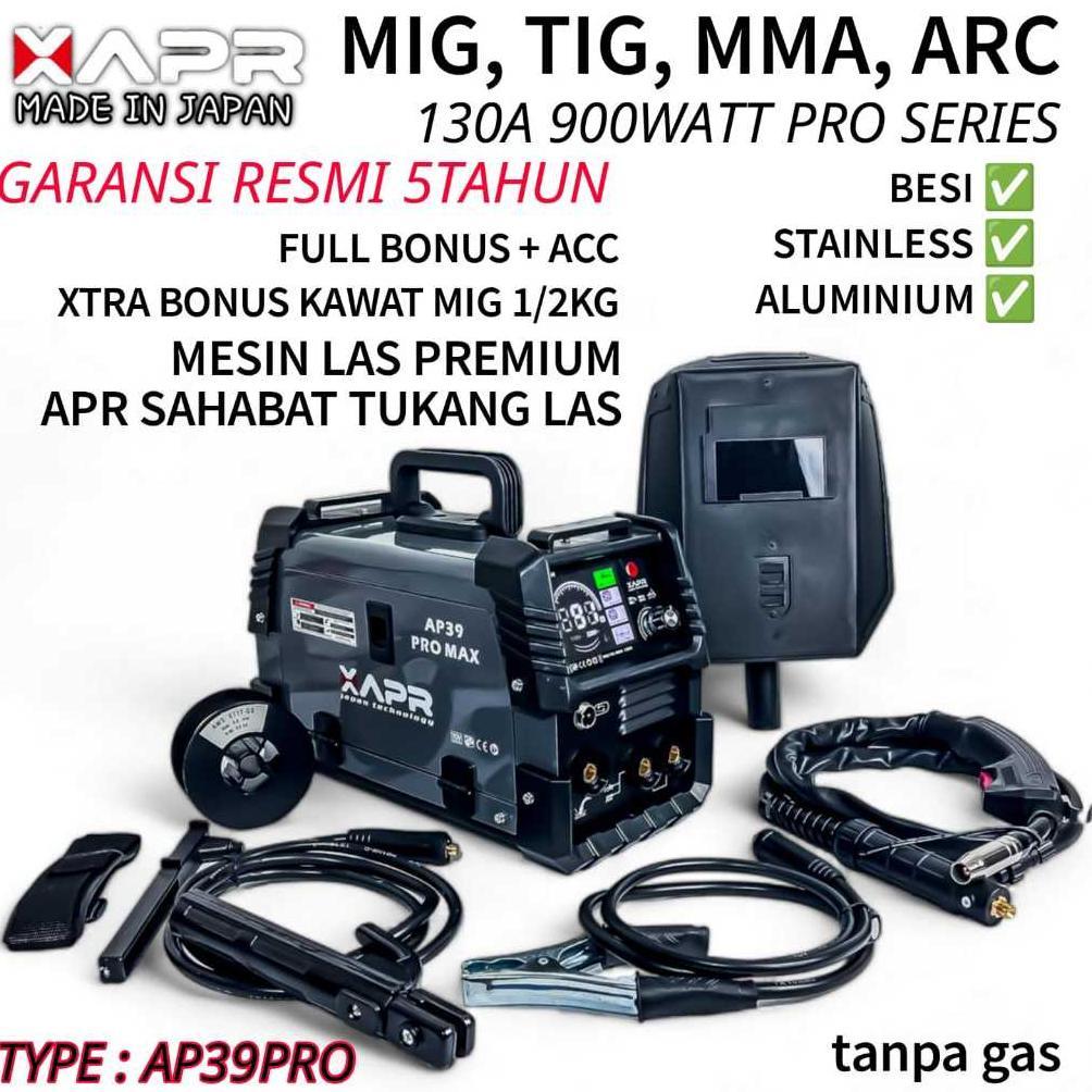 PROMO Mesin las APR AP39 PRO MIG TIG MMA ARC 130A garansi 5thn full bonusweldingmachine