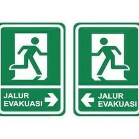 DY19 - Sign Rambu Jalur Evakuasi. Posfor/Glow in The Dark. Acrylic 20x30 cm