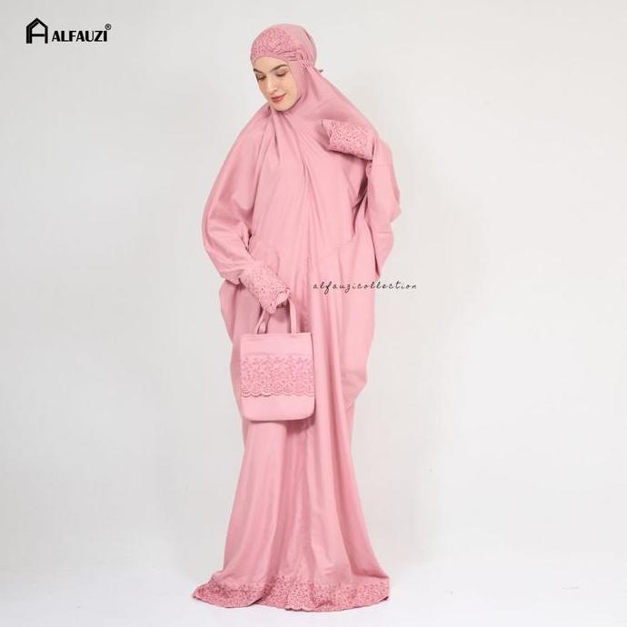 Alfauzi - Mukena Terusan Siti Khadijah / Mukena Dewasa / Mukena Katun Mikro