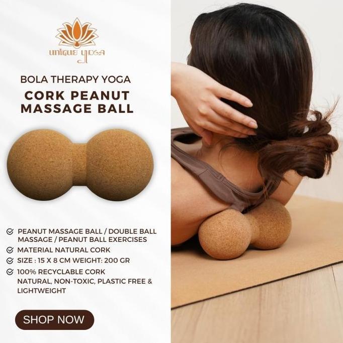 Cork Peanut Massage Ball / Massage Therapy Roller / Bola Therapy / Bola Therapy Yoga / Therapy Yoga 