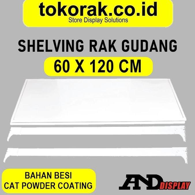 AMBALAN RAK GUDANG BESI BOLTLESS L. 60 X P.120 CM SHELVING ANDDISPLAY