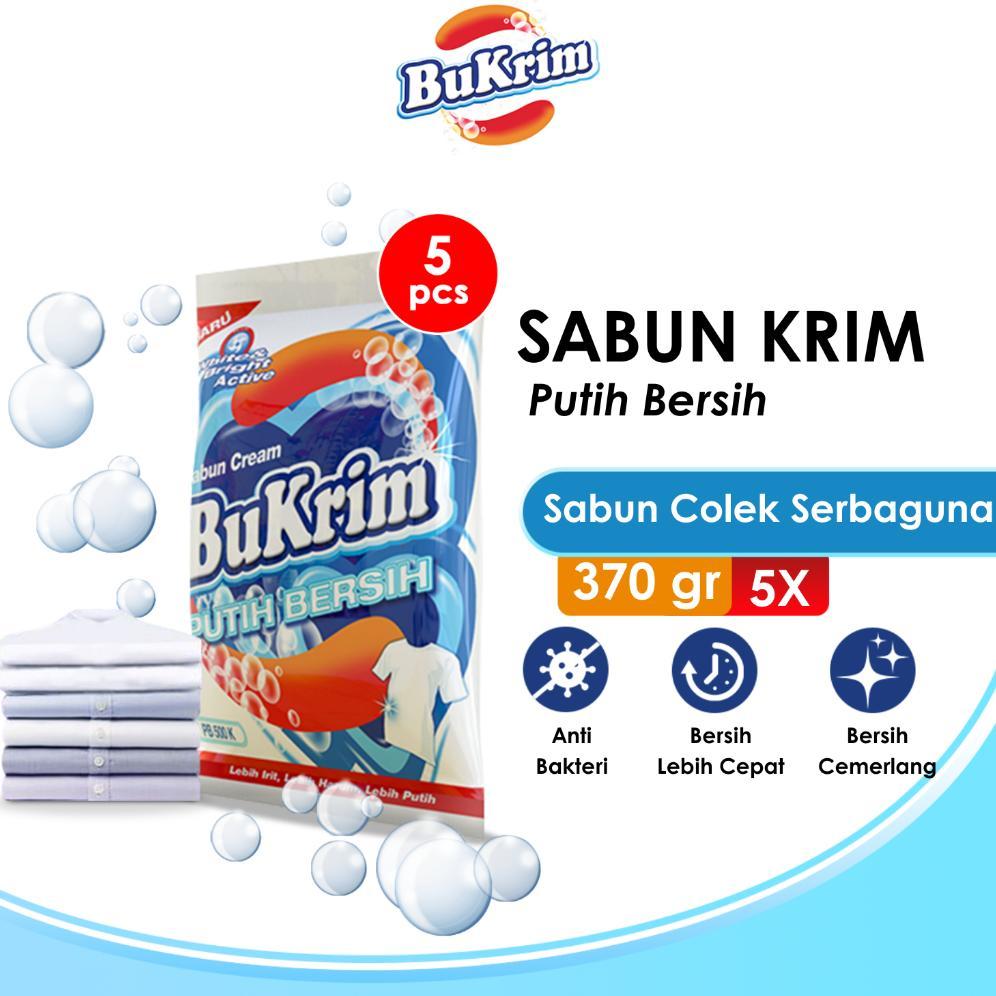 Sabun Colek Bukrim Putih Bersih Cemerlang 370gr - 5 Pcs
