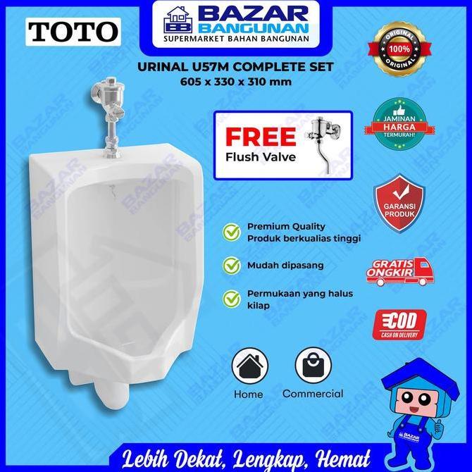 Promo Toto - Urinal Urinoir Closet Kloset Toilet Pria Berdiri Muslim U 57 M U57M Complete Komplit Se