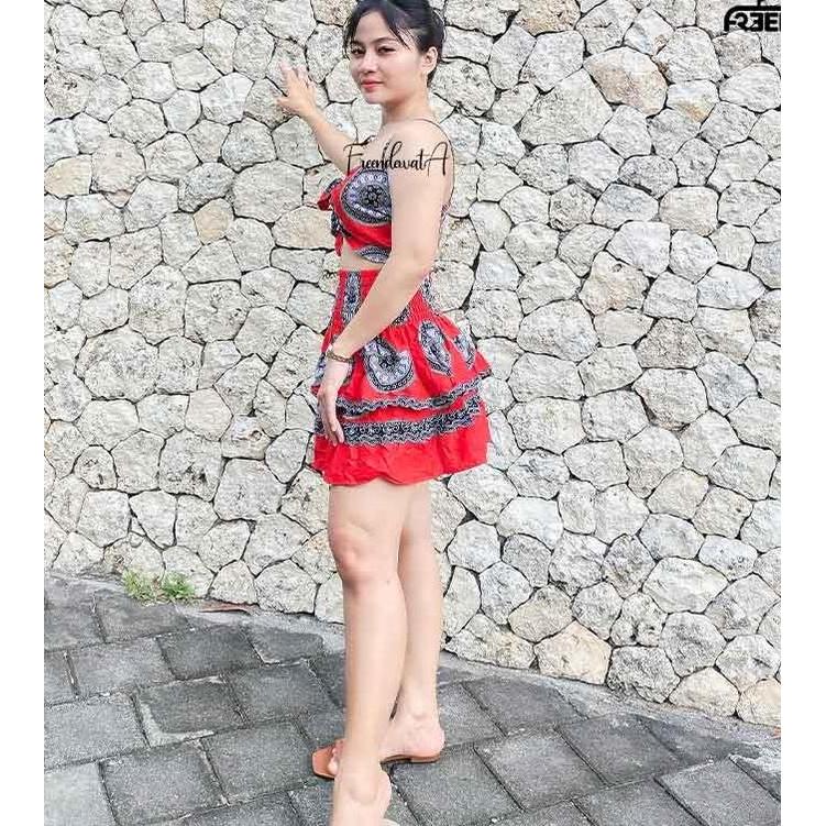 Setelan Bikini Pantai Bali Wanita Oneset Swimwear