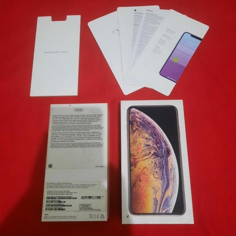 dus box iphone xs max gold original 100% copotan ibox lengkap manual book warna silver