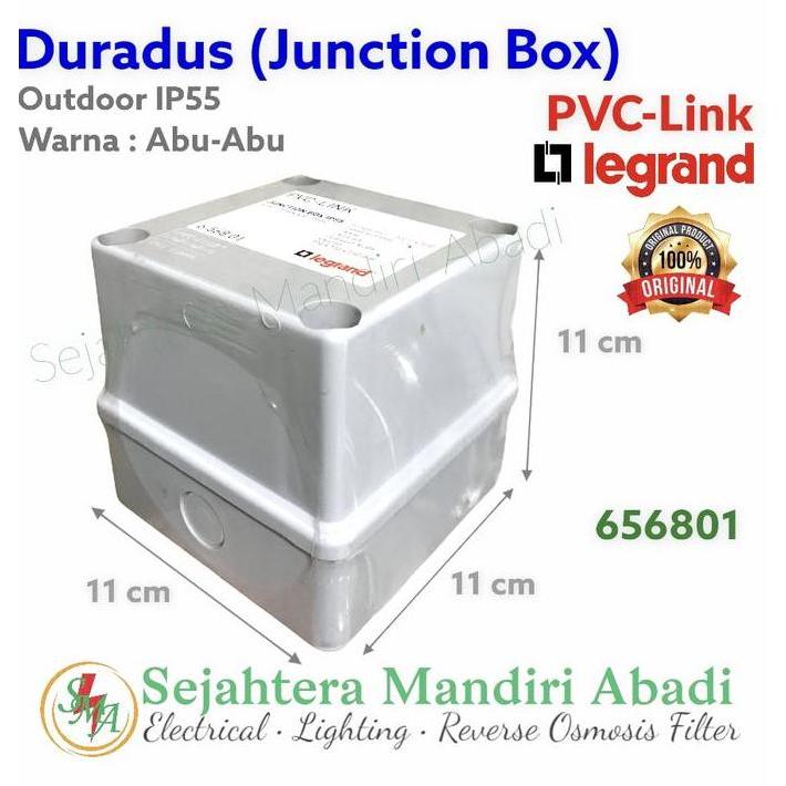 Duradus Legrand 110x110x110 Abu-Abu PVC-Link Junction Box Outdoor IP55
