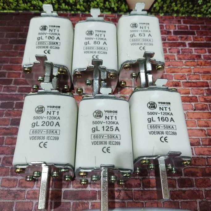 NH FUSE LINK NH-1 63A 80A 100A 125A 160A 200A 250A FORT nh fuse nt-1