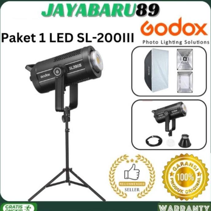 GODOX SL200III,GODOX SL-200III,GODOX SL 200III,GODOX SL200 III LAMPU LED LIGHTING STUDIO