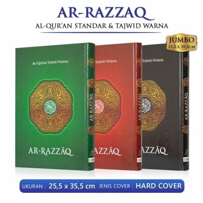 Alquran Arrazzaq Tajwid Warna Lansia Alquran Ar razzaq Ukuran A3 Jumbo