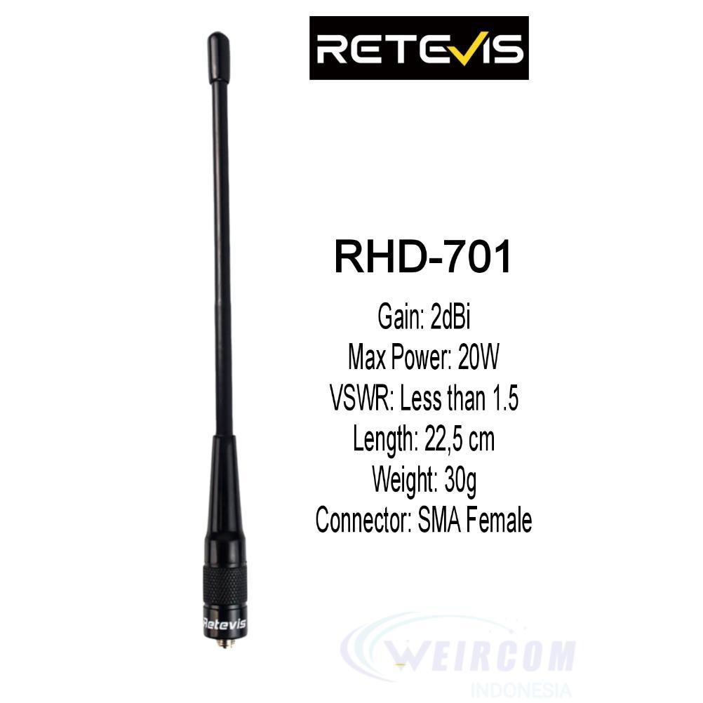 ANTENA HT RETEVIS RHD-701 SMA FEMALE DUALBAND