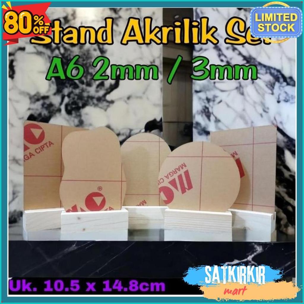 Cod Akrilik Stand Kayu A6 / Akrilik 2Mm A6 / Akrilik 3Mm A6
