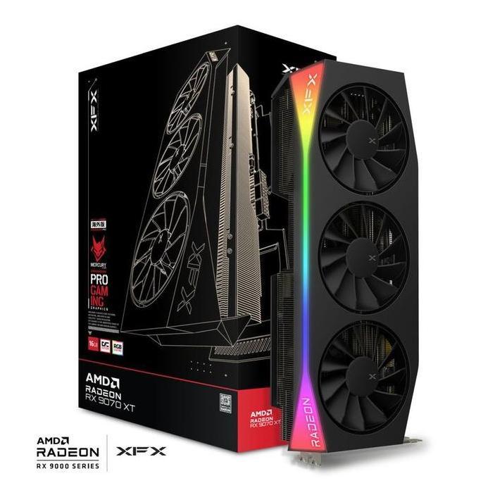XFX Mercury AMD Radeon RX 9070XT OC Gaming Edition with RGG 16GB GDDR6